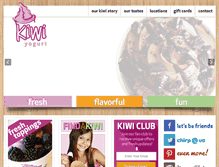 Tablet Screenshot of kiwifrozenyogurt.com